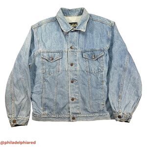 Vintage 1990's Auburn Sportswear trucker style denim jacket mens XL